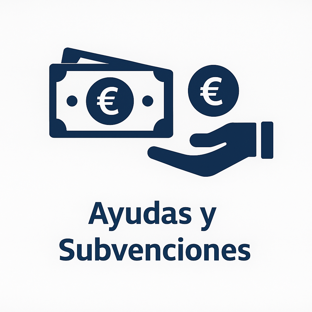 Icono oficial sobre ayudas y subvenciones en España