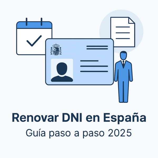 Ilustración de cómo renovar el DNI en España paso a paso en 2025
